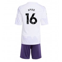 Manchester United Amad Diallo #16 Vonkajší Detský futbalový dres 2025-26 Krátky Rukáv (+ trenírky)